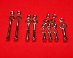 1992-1999 Softail EVO Show Polished Grade 8 ARP Stainless Engine Mount Bolt Kit