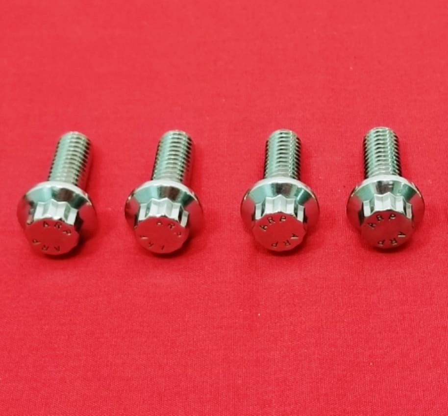 2009-2017 Dynas Except Low Rider & Wide Glide Polished Grade 8 ARP Stainless Footpeg Mounting Bracket Bolt Kit