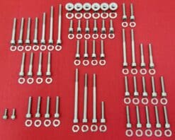 2004-2007 KTM 300 KTM300 Polished Stainless Steel Engine Bolt Kit Set