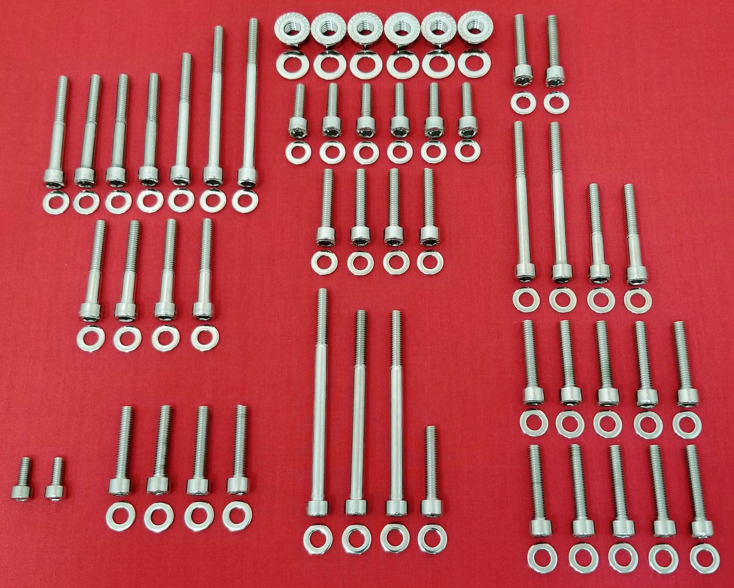 2008-2016 KTM 300 KTM300 Polished Stainless Steel Engine Bolt Kit Set