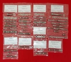 HONDA XR600 XR600R Polished Stainless Steel Engine Bolt Kit Set