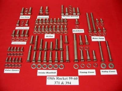 59-60 Olds Rocket Stainless Hex Engine Bolt Kit