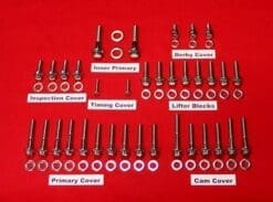 1987-90 FXR-FLT EVO Polished Grade 8 Stainless Engine Kit