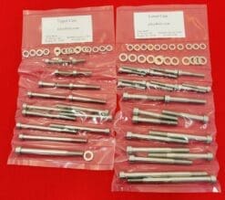 KAWASAKI 1976-1983 KZ750 CRANKCASE Halves Polished Stainless Steel Bolt Kit Set