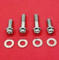 Yamaha 2004-2013 YFZ450 Non-EFI Polished Grade 8 Stainless Foot Peg Bolts