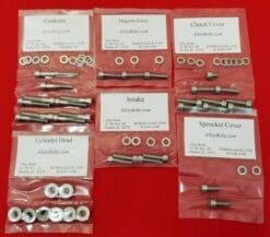 YAMAHA 1980-1983 YZ100 YZ125 IT175 Polished Stainless Steel Engine Bolt Kit Set