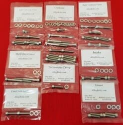 YAMAHA 1985-00 XT350 Polished Stainless Steel Engine Bolt Kit Set