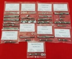 YAMAHA 1992-07 XT225 SEROW Polished Stainless Steel Engine Bolt Kit Set