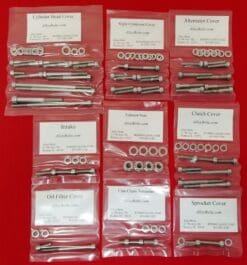 HONDA XR400 Polished Stainless Steel Engine Bolt Kit Set