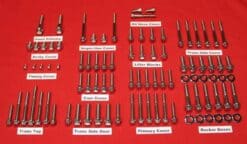 1999 to 2005 Dyna Show Polished Grade 8 ARP Stainless Engine Bolt Kit