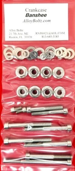 Yamaha YFZ350 Banshee Polished Stainless Steel Crankcase Halves Bolt Kit