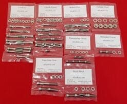 YAMAHA 1989-1993 YZ125 Polished Stainless Steel Engine Bolt Kit Set