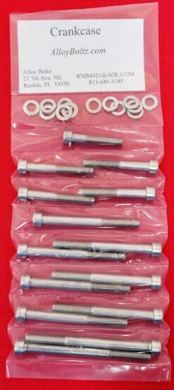HONDA 1979-1982 CR125 CRANKCASE Halves Polished Stainless Steel Bolt Kit Set