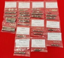 KAWASAKI 1987-2023 KLR650 KL650 Polished Stainless Steel Engine Bolt Kit Set