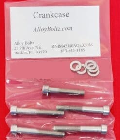 1987-2006 SUZUKI LT80 Polished Stainless Steel Crankcase Halves Only Bolt Kit