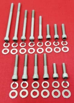 SBF Small Block Ford 260 289 302 351W Stainless Steel Driver Side Inlet Water Pump Timing Cover Allen Bolt Kit Set