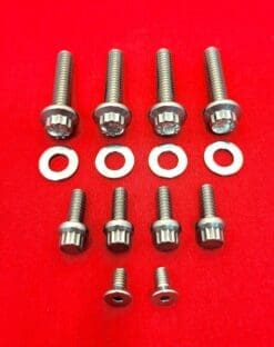 1996 & Up Polished Stainless Harley Switches & Control Levers ARP Bolt Kit